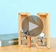 Personalized Piggy Bank, Wooden Kids Letters, Custom Money Box, Initial...