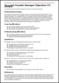 Accounts Payable Manager Objectives Cv Sample Accounts Payable Manager Resume Are You A Person With Exc Resume Examples Resume Objective Bank Teller Resume
