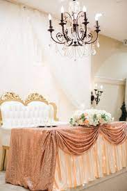 Shop personalized wedding napkins for a fun way to add a pop of color and a personalized touch in an unexpected place. Rose Gold And Champagne Head Table Arizona Wedding Photographers Villa Tuscana Head Table Wedding Pink Wedding Decorations Gold Wedding Decorations