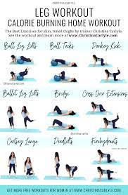 Home Leg Workout For Fit Slim Toned Legs At Home Leg Workout Leg Workout At Home Lean Leg Workout