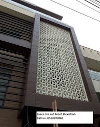 Wpc Jali Design Wpc Jali Design In 2020 Front Elevation Designs Small House Elevation Design Cladding Design
