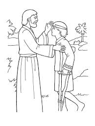 Jesus Healing The Sick Illustration Jesus Heals Coloring Pages For Boys Jesus Images
