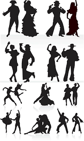 Silhouettes Dance Couples Free For Download And Ready For Print Over 10 000 Graphic Resources On Vectorpicfree Ballroom Dancing Latin Dance Dance