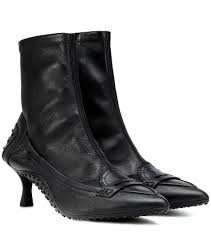 X Alessandro Dellacqua Leather Ankle Boots