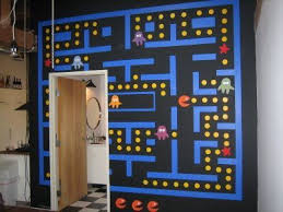 Pacman Wall Decor Diseno De Sala De Juegos Decoracion De Videojuegos Decoracion De Alcoba
