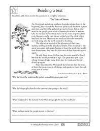 Unseen passages for class 4 worksheet 1 Reading Comprehension Voice Of Nature 4th Grade Reading Writing Worksheet Greatschools