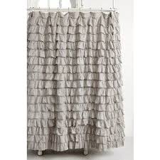 Waterfall Ruffle Shower Curtain Grey One Size Ruffle Shower Curtains Shabby Chic Shower Curtain Urban Outfitters Curtains