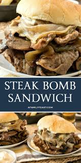 A Steak Bomb Sandwich Is A Lip Smacking Fully Loaded Steak And Cheese Sandwich That Is Sure To Please Any Picky Eate In 2020 Rezepte Lebensmittel Essen Lieblingsessen