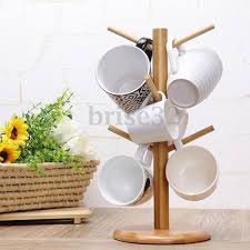 Wood Mug Tree Stand Cup Rack Cup Saucer Stand Coffee Cup Stand Tea Cup Stand Home Amp Garden Kitchen Dinin Coffee Cup Storage Tea Storage Kitchen Display