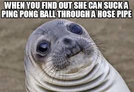 Meme Creator Funny When You Find Out She Can Suck A Ping Pong Ball Through A Hose Pipe Meme Generator At Memecreator Org
