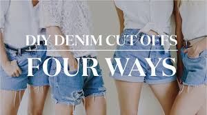 Cut the jeans perpendicular to the pant leg right above your knee. 4 Ways To Make Diy Denim Cut Off Shorts Youtube