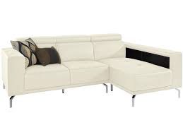 Mit oder ohne schlaffunktion als kleines einzelsofa oder für elementgruppe klassisch oder modern günstig bei höffner online kaufen Ecksofa Nalim Aus Leder In Creme Recamiere Rechts Loft24 De