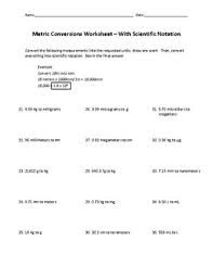 Convert between different metric measurements for area, interactive mathematics worksheets and metric area conversion. Science Unit Conversions Si Metric Us Scientific Notation Worksheets