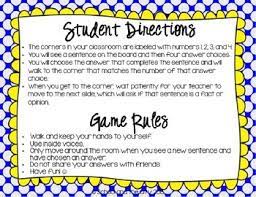 Check spelling or type a new query. Fact Or Opinion Four Corners Game By School And The City Tpt