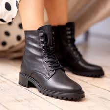 5th avenue schnurboots in schwarz bota alta negra botas de combate zapatos