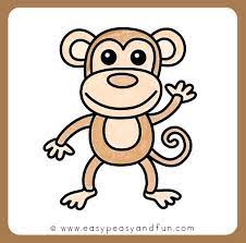 How To Draw A Monkey Step By Step Drawing Guide Monkey Drawing Easy Monkey Drawing Cute Easy Animal Drawings