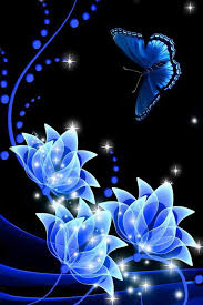 Blue Butterfly Butterfly Wallpaper Flower Wallpaper Wallpaper Backgrounds