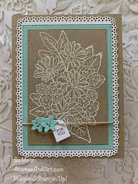 Take care to center the cardstock inside the embossing folder. Ornate Garden Bouquet Aromas And Art Ornate Garden Handmade Cards Stampin Up Heat Embossing Cards