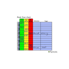 Peak Flow Meter Chart Child Use Of Peak Flow Meter Charts