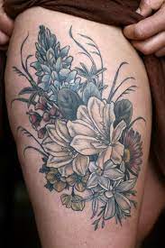 Healed Floral Bouquet By Alice Kendall Tattoos Cover Tattoo Bouquet Tattoo