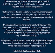 Negara kesatuan republik indonesia (disingkat nkri), juga dikenal dengan nama nusantara yang artinya negara kepulauan. Hakikat Konstitusi Nkri Front Mahasiswa Islam
