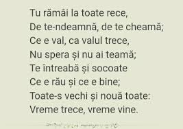 Glossa de mihai eminescu se încadrează între marile creații universale, având ca temă fundamentală timpul, iar ca motive: Comentati Ultima Strofa Din Poezia Glossa De Mihai Eminescu Brainly Ro