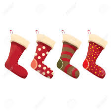 White christmas stockings bring to mind frosty winter wonderlands. Cartoon Cute Christmas Stocking With Color Ornament Isolated Royalty Free Cliparts Vectors And Stock Illustration Image 65372125