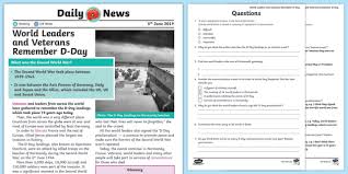 The following are 30 code examples for showing how to use newspaper.article(). Uks2 D Day 75th Anniversary Daily News Story Teacher Made
