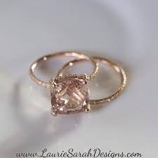 Wedding Rings On Instagram Lauriesarahdesigns Peach Morganite Engagement Ring Morganite Engagement Ring Set Morganite Engagement Ring