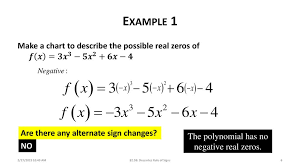 Descartes Rule Of Signs Ppt Download
