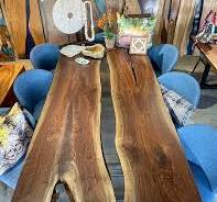 Black Walnut with Crystal Clear Resin River — INDIGENOUS by La Rue