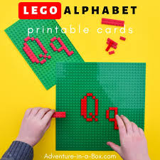 Alphabet created from lego blocks vector cartoon playing. Lego 2d Alphabet Printable Cards Adventure In A Box