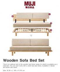 Quiero comprar barato más información. Unused Muji Sofa Bed Frame With Headboard Only Furniture Sofas On Carousell