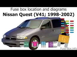 Nissan quest vans have two fuse boxes. Fuse Box Location And Diagrams Nissan Quest V41 1998 2002 Youtube