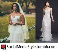 Demi Lovato S Strapless Tiered Lace Wedding Gown From The Tell Me You Love Me Music Video Wedding Gowns Lace Dream Wedding Dresses Demi Lovato Dress