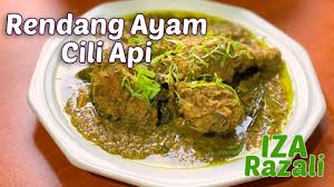 Masukkan ayam kemudian rempah rendang/ kari dan nyalakan api dan masak seketika agak agak air ayam kering sedikit. Resepi Cara Masak Rendang Ayam Cili Api Kak Iza Youtube