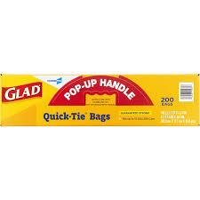 Toss the secure bag into the garbage. Buy Glad Quick Tie Tall Kitchen Cloroxpro Trash Bags 13 Gallon 200 Count 15931 Packaging May Vary Online In Vietnam B001kfwjj4