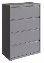 Typical filing cabinets have two to four drawers each, and contain multiple file folders within that can be pulled out via a small handle on the exterior of the cabinet. Standard File Cabinets Grainger Industrial Supply