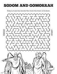 The Story Of Sodom And Gomorrah Bible Mazes These Story Of Sodom And Gomorrah Bible Mazes Ar Sodom And Gomorrah Sunday School Lessons Sunday School Worksheets