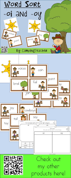 Word Sort Oi And Oy Word Sorts Phonics 2nd Grade Reading