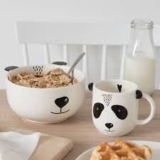 Mug Panda En Faience Noire Et Blanche Maisons Du Monde Luminaire Maison Du Monde Maison Du Monde Panda