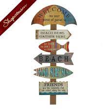 Welcome To The Beach Wood Wall Decor Wooden Sign Beach Wall Decor Beach Signs Wooden Beach Signs