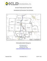 KLD TR-541, Rev. 1, Vermont Yankee Nuclear Power Plant Development of  Evacuation Time Estimates, Final Report.