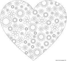 Epingle sur coloriage most days we just dig out the crayons or markers and color whatever pages are available for the day.free printable hearts and flowers coloring pages. Heart With Flowers Coloring Pages Printable