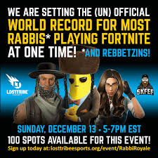 You may exercise your right to consent or object to a legitimate interest, based on a specific purpose below or at a partner level in the link under each purpose. Rabbis Rebbetzins Fortnite Tournament Lost Tribe Esports