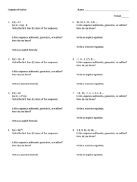 This algebra 2 sequences and series worksheet will produce problems for comparing arithmetic and geometric sequences. Sequence Worksheet