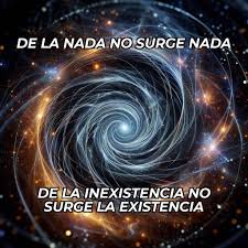 Si el universo tuvo un comienzo y la nada absoluta no puede generar algo  por sí misma, entonces debe haber existido una causa fuera del espacio, el  tiempo y la materia que