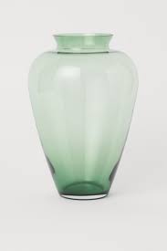 Grand Vase En Verre Vert Home H M Be Large Glass Vase Green Glass Vase Glass Vase