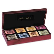 Maybe you would like to learn more about one of these? Numi Wooden Mahogany Velvet Lined 8 Compartment Tea Chest Box