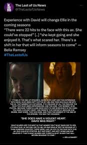 Experience with David will change Ellie in the coming seasons according to Bella  Ramsey : rThelastofusHBOseries